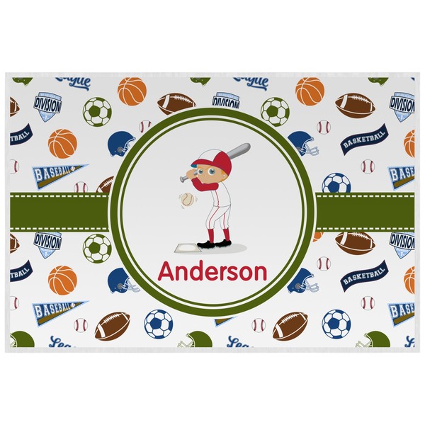 Custom Sports Laminated Placemat w/ Name or Text