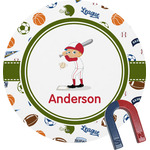 Sports Round Fridge Magnet (Personalized)