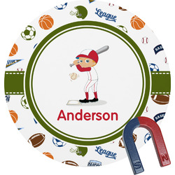 Sports Round Fridge Magnet (Personalized)