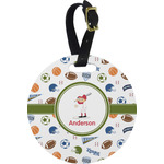 Sports Plastic Luggage Tag - Round (Personalized)