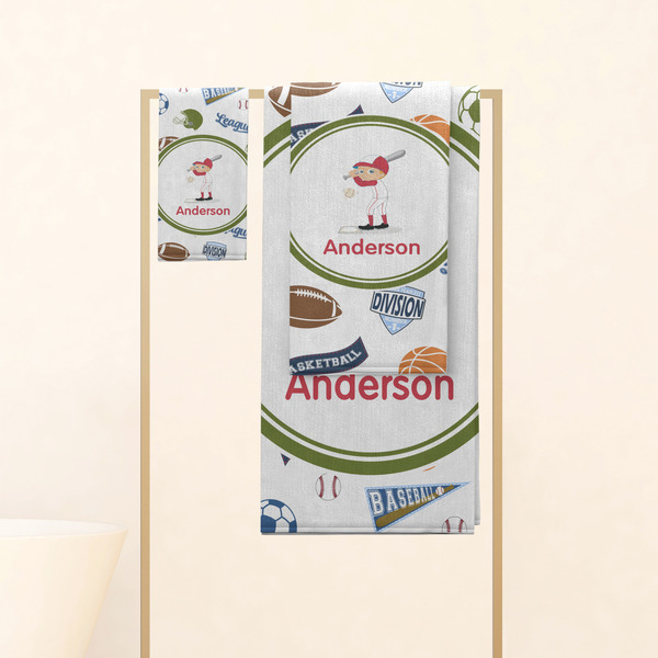 Sports Personalized Towel Set