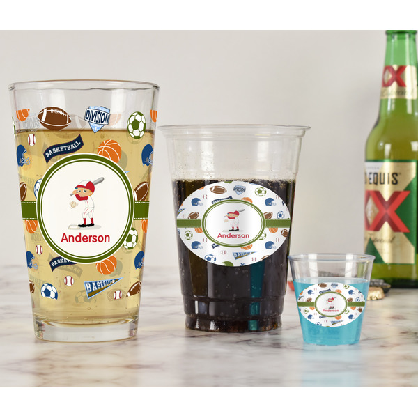 Sports Pint Glass - Full Fill w Transparency - In Context