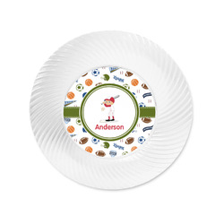 Sports Plastic Party Appetizer & Dessert Plates - 6" (Personalized)