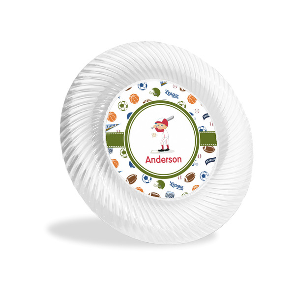 Custom Sports Plastic Party Appetizer & Dessert Plates - 6" (Personalized)