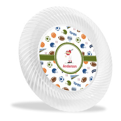 Sports Plastic Party Dinner Plates - 10" (Personalized)