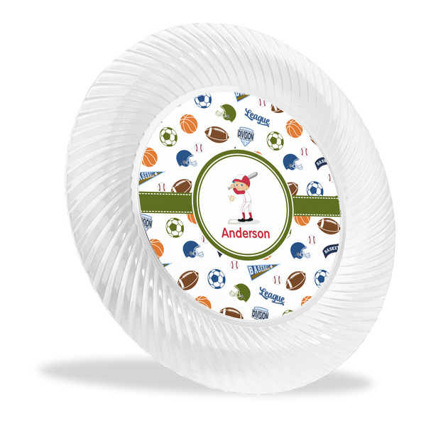 Custom Sports Plastic Party Dinner Plates - 10" (Personalized)