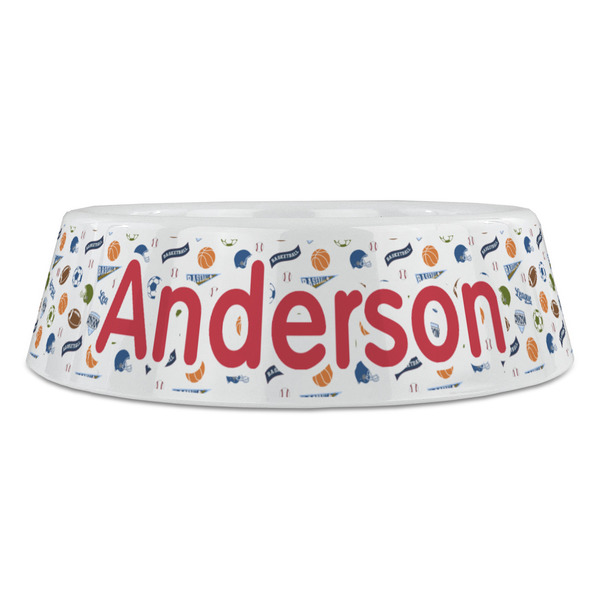 Sports Plastic Pet Bowls - Large - FRONT