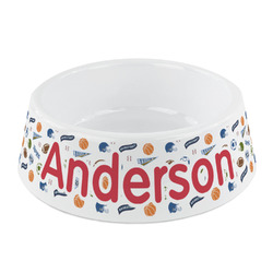 Sports Plastic Dog Bowl - Small (Personalized)