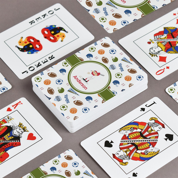 Sports Playing Cards - Front & Back View