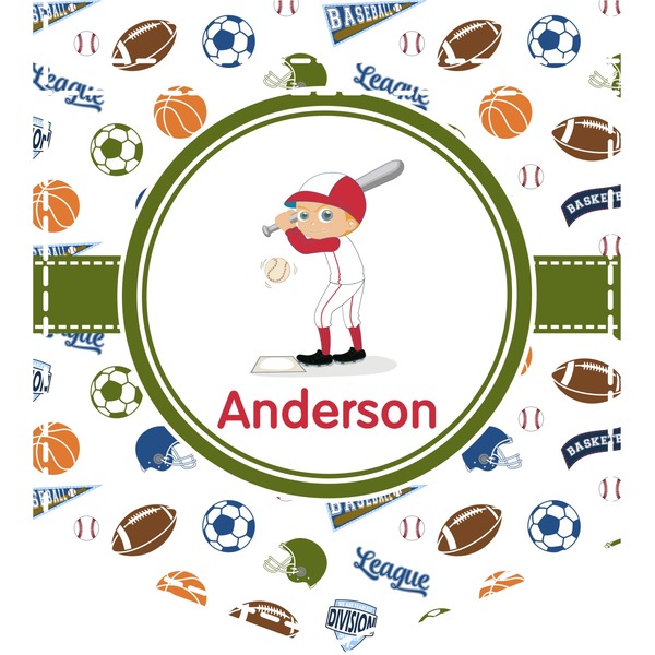 Custom Sports Iron On Faux Pocket (Personalized)