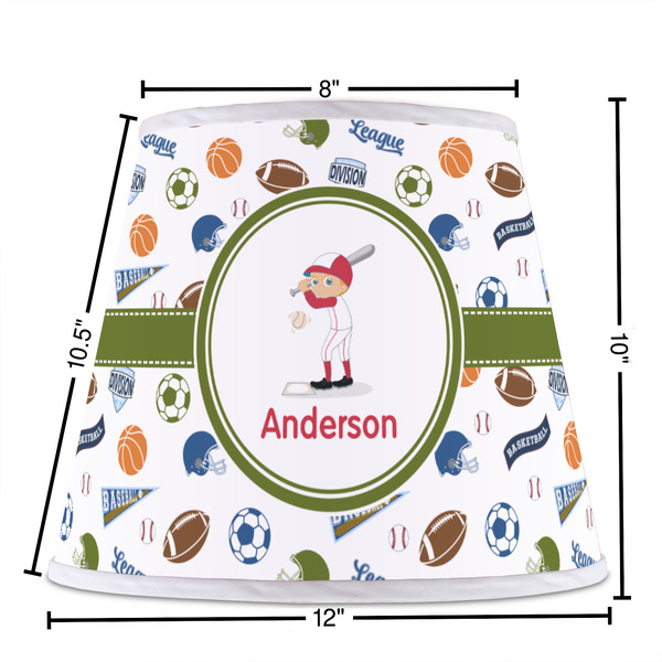 Sports Poly Film Empire Lampshade - Dimensions