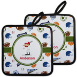 Sports Pot Holders - Set of 2 w/ Name or Text