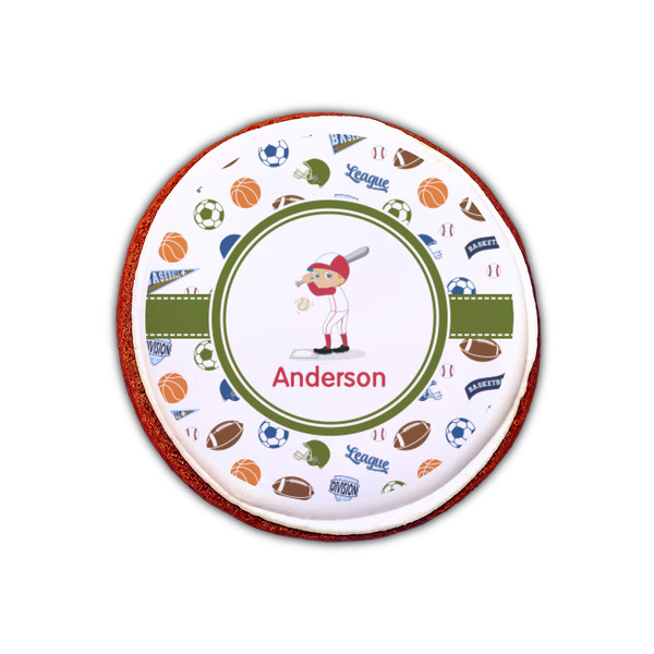 Sports Printed Icing Circle - XSmall - On Cookie