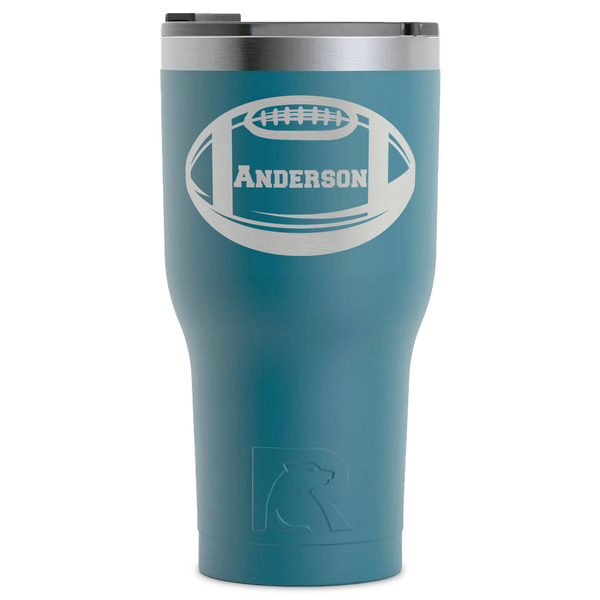 Custom Sports RTIC Tumbler - Dark Teal - Laser Engraved - Single-Sided (Personalized)