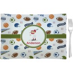 Sports Rectangular Glass Appetizer / Dessert Plate - Single or Set (Personalized)