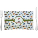 Sports Rectangular Glass Lunch / Dinner Plate - Single or Set (Personalized)