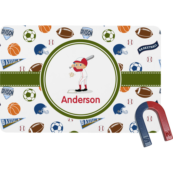 Custom Sports Rectangular Fridge Magnet (Personalized)