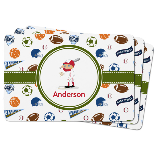 Sports Rectangular Fridge Magnet - THREE