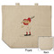 Sports Reusable Cotton Grocery Bag - Front & Back View