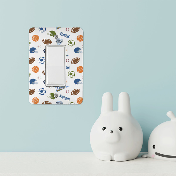 Sports Rocker Light Switch Covers - Single - IN CONTEXT