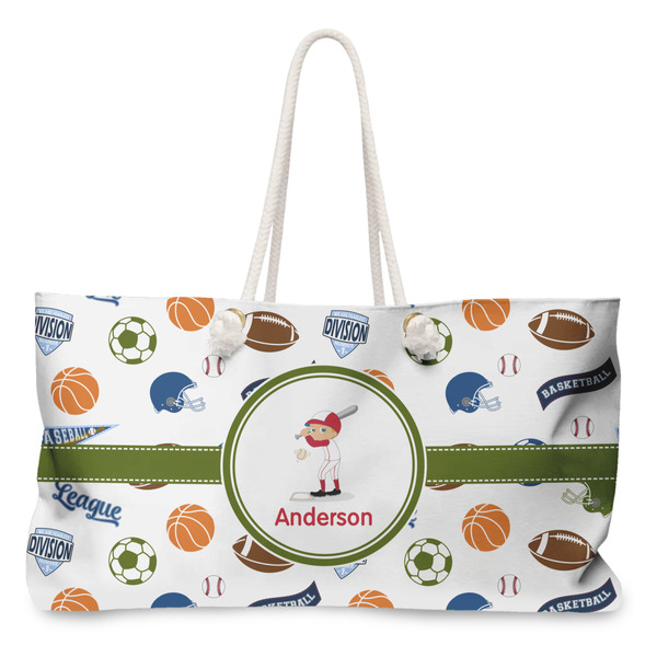 Custom Sports Large Tote Bag with Rope Handles (Personalized)