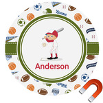 Sports Round Car Magnet - 10" (Personalized)
