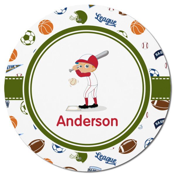 Sports Round Fridge Magnet - FRONT