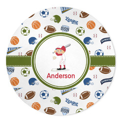 Sports 5' Round Indoor Area Rug (Personalized)