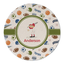 Sports Round Linen Placemat (Personalized)