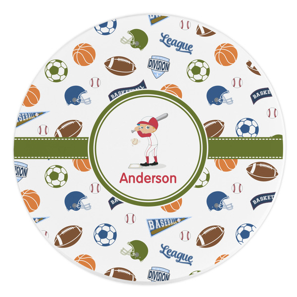 Custom Sports Round Stone Trivet (Personalized)