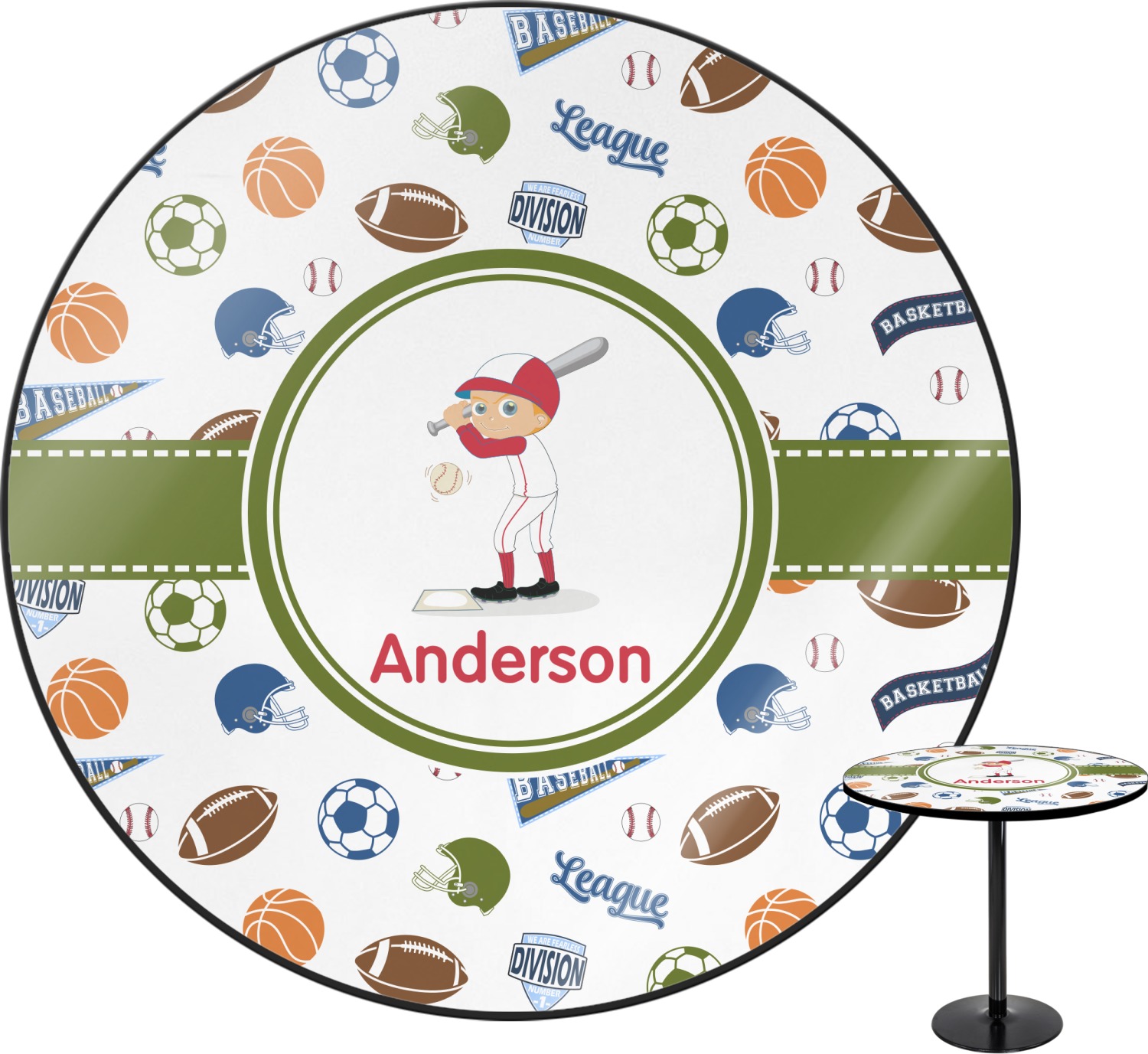 Custom Sports Round Table (Personalized) YouCustomizeIt