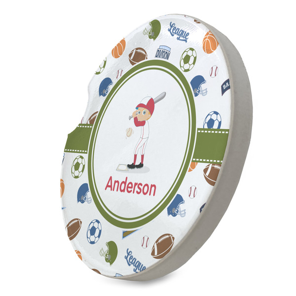 Sports Sandstone Car Coaster - STANDING ANGLE