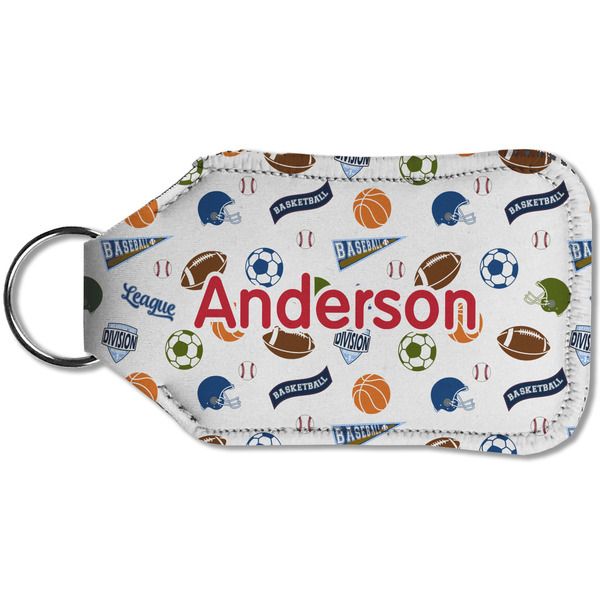 Sports Sanitizer Holder Keychain - Small (Back)