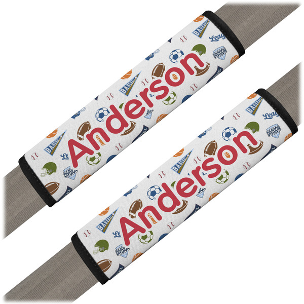Custom Sports Seat Belt Covers (Set of 2) (Personalized)