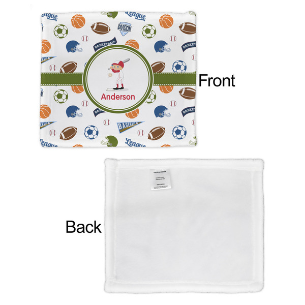 Sports Security Blanket - Front & White Back View
