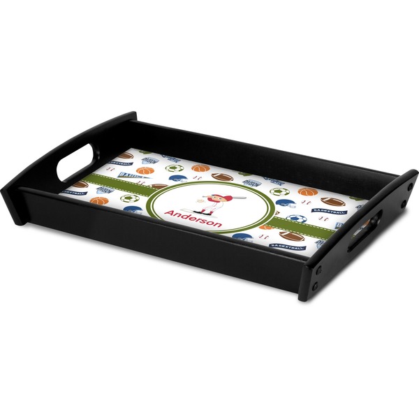 Sports Serving Tray Black - Corner