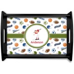 Sports Black Wooden Tray - Small (Personalized)