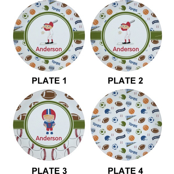 Sports Set of Appetizer / Dessert Plates (Approval)