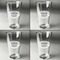 Sports Set of Four Engraved Beer Glasses - Individual View