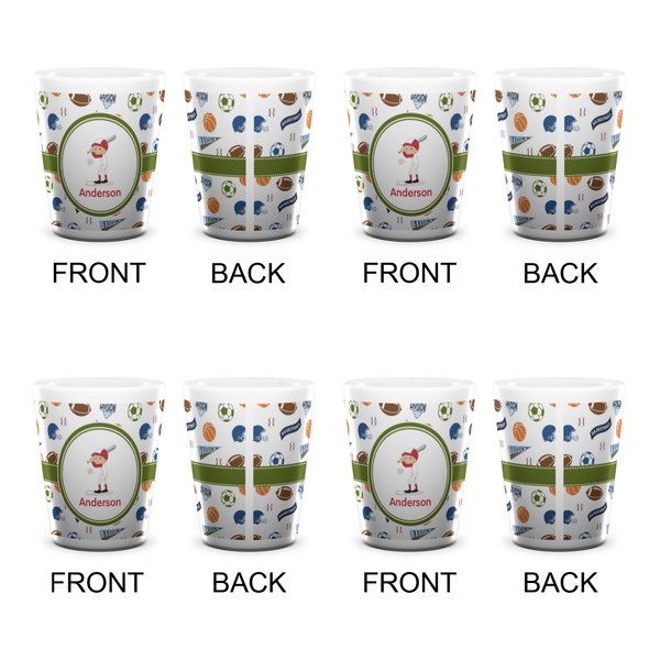 Sports Shot Glass - White - Set of 4 - APPROVAL