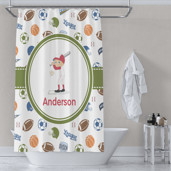 Sports Shower Curtain Lifestyle