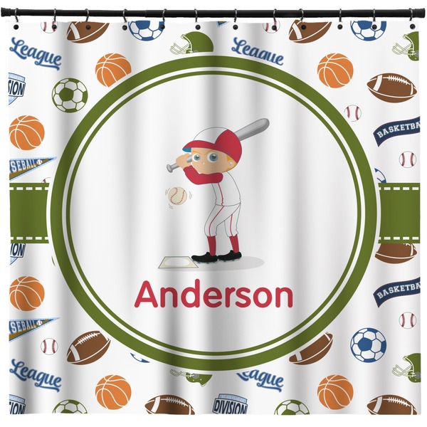 Custom Sports Shower Curtain - Custom Size (Personalized)