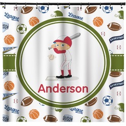 Sports Shower Curtain - 69"x70" w/ Name or Text