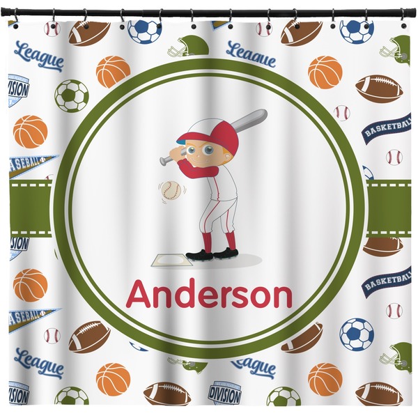 Custom Sports Shower Curtain (Personalized)