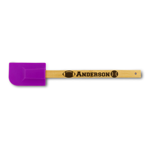 Custom Sports Silicone Spatula - Purple (Personalized)