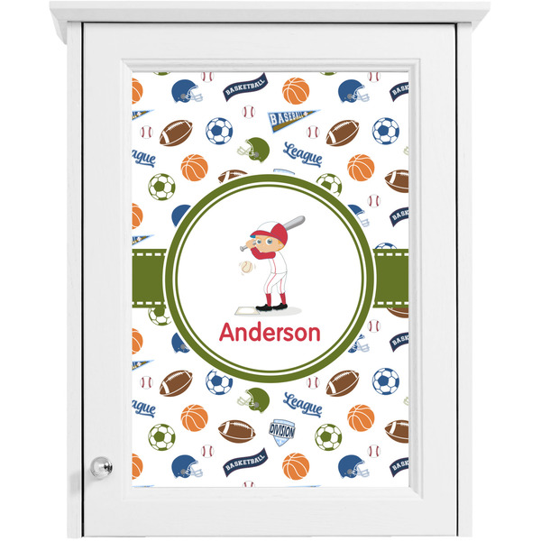 Sports Single White Cabinet Decal