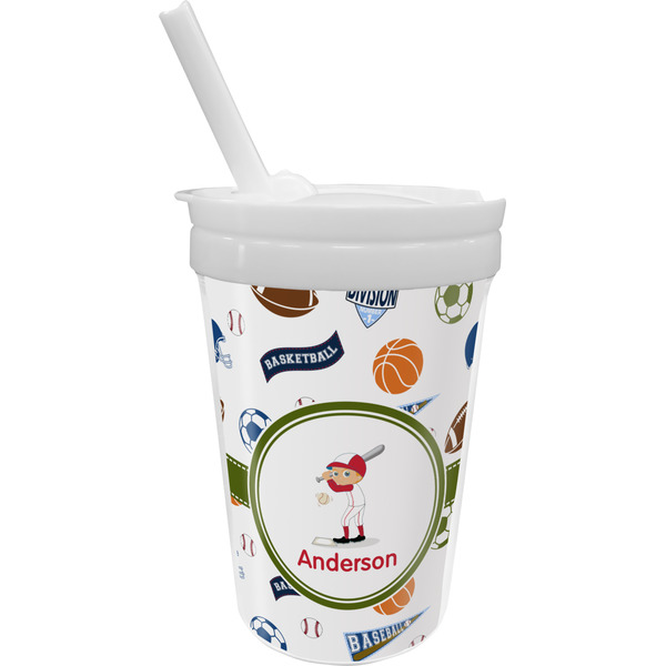 Custom Sports Sippy Cup with Straw (Personalized)