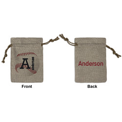 Sports Small Burlap Gift Bag - Front & Back (Personalized)