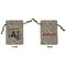 Sports Small Burlap Gift Bag - Front and Back