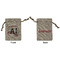 Sports Small Burlap Gift Bag - Front & Back (Personalized)